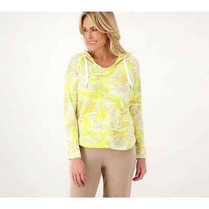 Koolaburra UGG Sweater Women Large Yellow Light Airy‎ French Terry Lounge Top